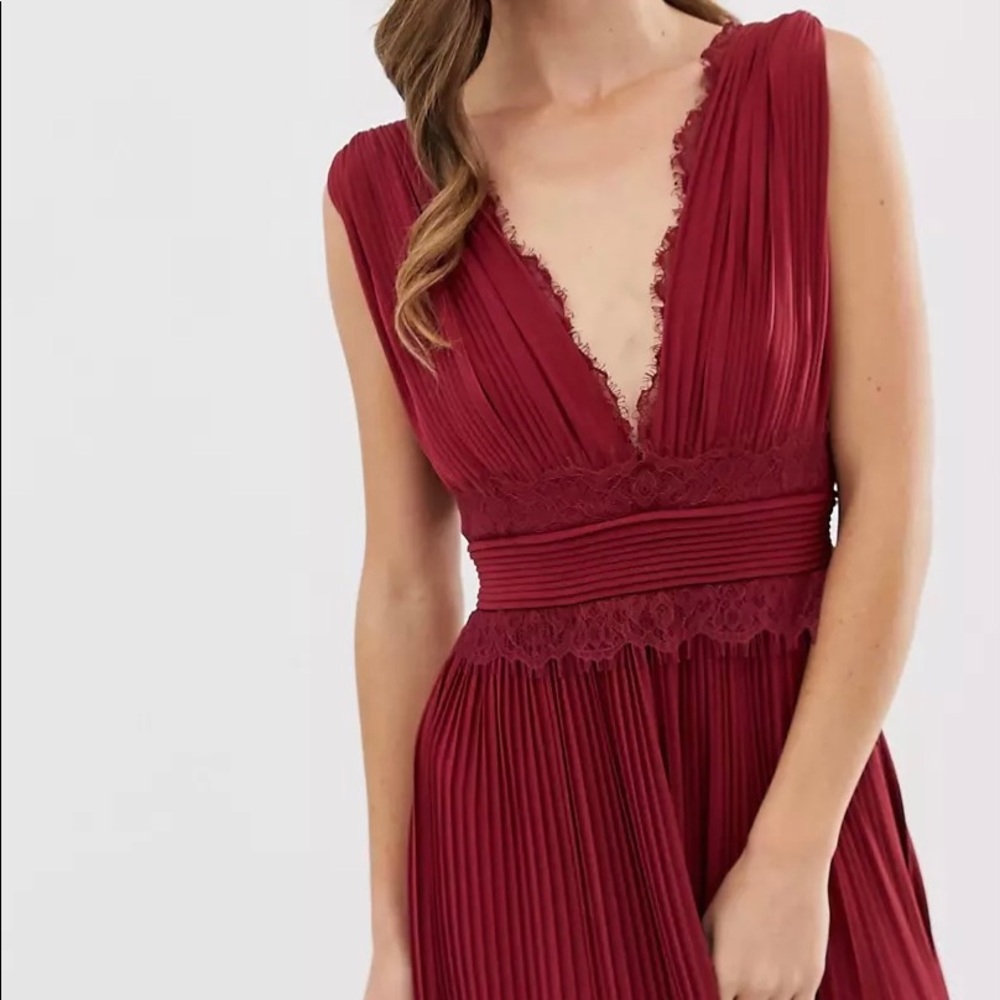 Deep Red Formal, Floor Length Dress
